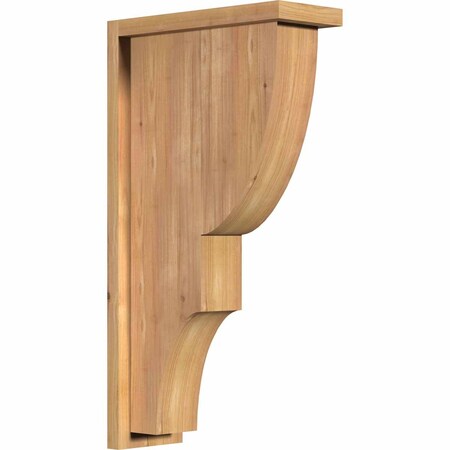 Ekena Millwork Ridgewood Smooth Corbel w/Backplate, Western Red Cedar, 5 1/2"W x 14"D x 26"H COR06X14X26RID01SWR